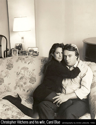 Christopher Hitchens with his wife, Carol Blue